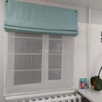 Римська-штора-Джусі-велюр-бірюзовий-1